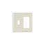 Combination Wallplate, Lt. Almond, Toggle, Decorator Cutout, Thermoset, 2- Gang, Standard, 2153LA-BOX