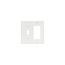 Combination Wallplate, White, Toggle, Decorator Cutout, Thermoset, 2- Gang, Standard, Ed Box, 2153W-BOX