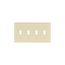 Toggle Wallplate, Ivory, Toggle Cutout, Thermoset, Four- Gang, Standard, Ed Box, 2154V-BOX