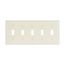 Toggle Wallplate, Lt. Almond, Toggle Cutout, Thermoset, Five- Gang, Standard, 2155LA