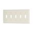 Toggle Wallplate, Lt. Almond, Toggle Cutout, Thermoset, Five- Gang, Standard, 2155LA