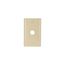 Telephone And Coaxial Wallplate, Ivory, 0.625" Hole Cutout, Thermoset, Single-Gang, 2159V-BOX
