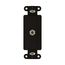 Decorator Insert w/ Connector, Type F Coaxial Adapter, Video Applications, 2162BK