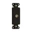 Decorator Insert w/ Connector, Type F Coaxial Adapter, Video Applications, 2162BK