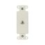 Decorator Insert Coaxial Adapter, Light Almond, Flush, Decorator, Coax Adapter, Type F, Adapter, 2162LA