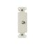 Decorator Insert Coaxial Adapter, Light Almond, Flush, Decorator, Coax Adapter, Type F, Adapter, 2162LA