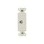 Decorator Insert Coaxial Adapter, Light Almond, Flush, Decorator, Coax Adapter, Type F, Adapter, 2162LA