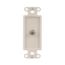 Decorator Insert Coaxial Adapter, Light Almond, Flush, Decorator, Coax Adapter, Type F, Adapter, 2162LA