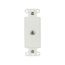 Decorator Insert Coaxial Adapter, White, Flush, Decorator, Coax Adapter, Type F, Adapter, 2162W