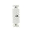 Decorator Insert Coaxial Adapter, White, Flush, Decorator, Coax Adapter, Type F, Adapter, 2162W