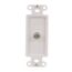 Decorator Insert Coaxial Adapter, White, Flush, Decorator, Coax Adapter, Type F, Adapter, 2162W