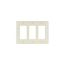 Decorator / Gfci Wallplate, Almond, Decorator Cutout, Thermoset, 3- Gang, Standard, Ed Box, 2163A-BOX