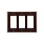 Decorator / Gfci Wallplate, Brown, Decorator Cutout, Thermoset, 3- Gang, Standard, Ed Box, 2163B-BOX