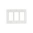 Decorator / Gfci Wallplate, White, Decorator Cutout, Thermoset, 3- Gang, Standard, Ed Box, 2163W-BOX