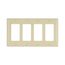 Decorator / Gfci Wallplate, Ivory, Decorator Cutout, Thermoset, 4- Gang, Standard, Ed Box, 2164V-BOX