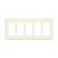 Decorator / Gfci Wallplate, Lt. Almond, Decorator Cutout, Thermoset, Five- Gang, Standard, 2165LA-BOX