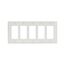 Decorator / Gfci Wallplate, White, Decorator Cutout, Thermoset, Five- Gang, Standard, Ed Box, 2165W-BOX