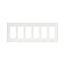 Decorator / Gfci Wallplate, White, Decorator Cutout, Thermoset, 6-Gang, Standard, Ed Box, 2166W-BOX