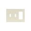 Combination Wallplate, Almond, Toggle, Toggle, Decorator Cutout, Thermoset, 3- Gang, Standard, 2173A