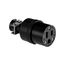 Straight Blade Connector, #18-10 Awg 15A, 125V, Black, 5-15P, 2-Pole 3-Wire, Screw Rubber, 222-BOX