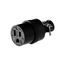 Straight Blade Connector, #18-10 Awg 15A, 125V, Black, 5-15P, 2-Pole 3-Wire, Screw Rubber, 222-BOX