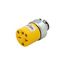 Straight Blade Connector, #18-10 Awg 20A, 250V, Armored Vinyl, Pvc, 6-20R, 2-Pole 3-Wire, Vinyl, 2229-BOX