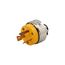 Safety Grip Locking Plug, Stand-Alone Box, #14-8 Awg, 20A, 250V, Yellow, L6-20, 2-Pole 3-Wire, 2364-BOX