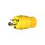 Arrow Hart Watertight Locking Plug, #18-10 Awg 15A 125V, L5-15, 2-Pole 3-Wire, 24W47