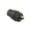 Arrow Hart Watertight Locking Plug, #18-10 Awg 15A 125V, Black, L5-15, 2-Pole 3-Wire, 24W47BK
