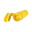 Arrow Hart Watertight Locking Connector, #18-10 Awg 15A, 250V, L6-15, 2-Pole 3-Wire, 25W49