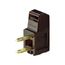 Straight Blade Plug, #18-10 Awg 15A 125V, Brown, 1-15P, 2-Pole, 2-Wire, 18-2 Through 16-2, Bulk, 2600B-BU