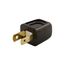 Straight Blade Plug, #18-10 Awg 10A 125V, Black, 1-15P, 2-Pole, 2-Wire, 18-2 Spt-1 Cord, Bulk, 2601-6BK-BU