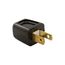 Straight Blade Plug, #18-10 Awg 10A 125V, Black, 1-15P, 2-Pole, 2-Wire, 18-2 Spt-1 Cord, Bulk, 2601-6BK-BU
