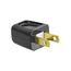 Straight Blade Plug, #18-10 Awg 10A 125V, Black, 1-15P, 2-Pole, 2-Wire, Bulk, 2601BK-BU