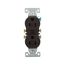 Residential Duplex Receptacle, #14-10 Awg 15A 125V, SideAnd Push, Brown, Impact-Resistant Duplex, 270B
