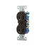 Residential Duplex Receptacle, #14-10 Awg 15A 125V, SideAnd Push, Brown, Impact-Resistant Duplex, 270B