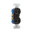 Residential Duplex Receptacle, #14-10 Awg 15A 125V, SideAnd Push, Black, Impact-Resistant Duplex, 270BLK