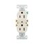 Residential Duplex Receptacle, #14-10 Awg 15A 125V, SideAnd Push, Light Almond, Impact-Resistant, 270LA