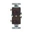 Commercial Combo Switch, Stand, #14-#12 Awg 15A, 120/277V, Brown, (2) 1-Pole, Duplex, 271B-BOX