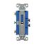 Commercial Combo Switch, Stand, #14-#12 Awg 15A, 120/277V, Lt Almd, (2) 1-Pole, Duplex, 271LA