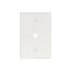 Telephone And Coaxial Wallplate, White, 0.37" Hole Cutout, Thermoset, Single-Gang, Oversize, 2728W-BOX