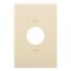 Single Receptacle Wallplate, Ivory, 1.40" Hole Cutout, Thermoset, Single-Gang, Oversize, 2731V-BOX