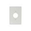 Single Receptacle Wallplate, White, 1.40" Hole Cutout, Thermoset, Single-Gang, Oversize, 2731W-BOX