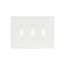 Toggle Wallplate, White, Toggle Cutout, Thermoset, Three- Gang, Oversize, Ed Box, 2741W-BOX