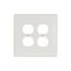 Duplex Receptacle Wallplate, White, Duplex Receptacle Cutout, Thermoset, 2- Gang, Oversize, 2750W-BOX
