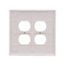 Duplex Receptacle Wallplate, White, Duplex Receptacle Cutout, Thermoset, 2- Gang, Oversize, 2750W-BOX