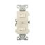Commercial Combo Switch, Stand, #14-#12 Awg 15A, 120/277V, Light Almond, Duplex, 275LA-BOX