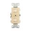 Commercial Combo Switch, Stand, #14-#12Awg 15A, 120/277V, Ivy, (1) 1-Pole, (1) 3-Way, Duplex, 275V-BOX