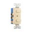 Commercial Combo Switch, Stand, #14-#12Awg 15A, 120/277V, Ivy, (1) 1-Pole, (1) 3-Way, Duplex, 275V-BOX