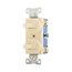 Commercial Combo Switch, Stand, #14-#12Awg 15A, 120/277V, Ivy, (1) 1-Pole, (1) 3-Way, Duplex, 275V-BOX